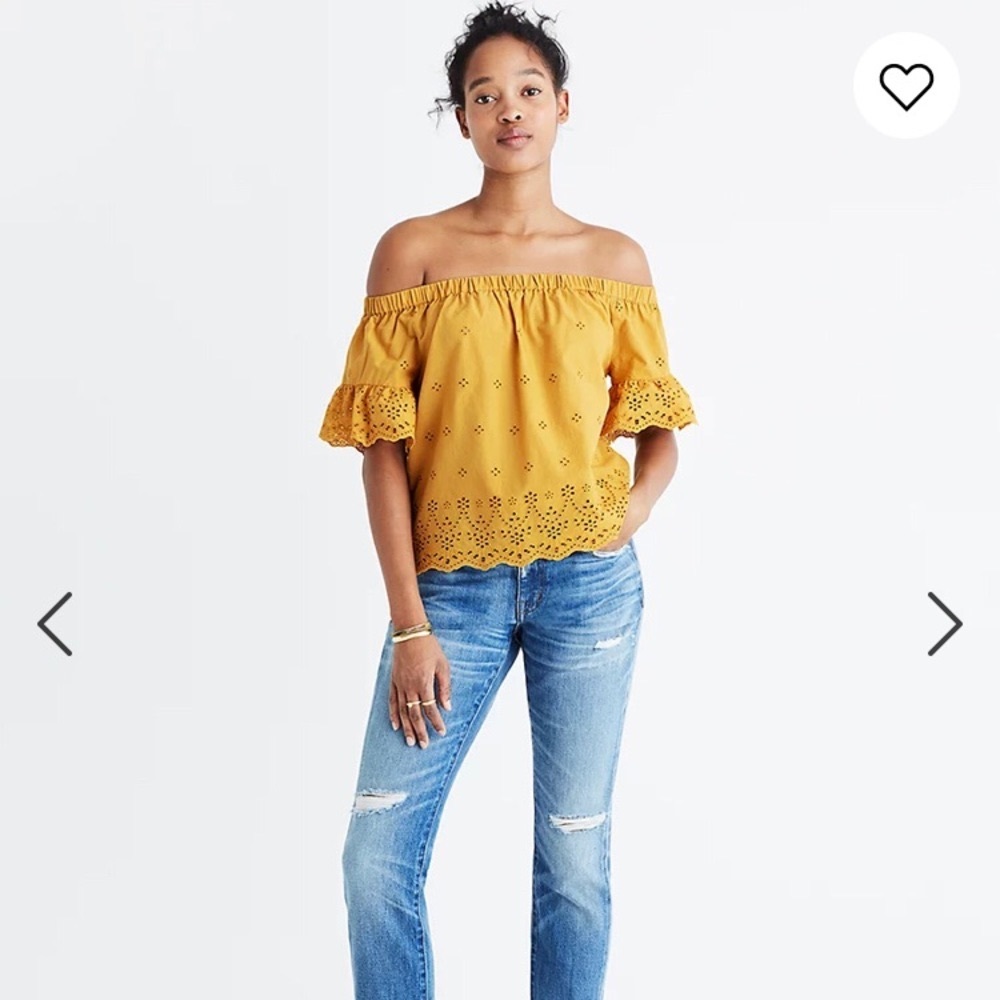 Madewell Eyelet Off-the-Shoulder Top
